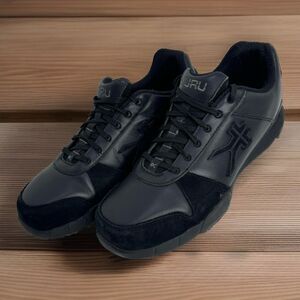 Kuru Womens Athletic Shoes Sneakers All  Black Low Top Lace Up Sz 12 Comfort